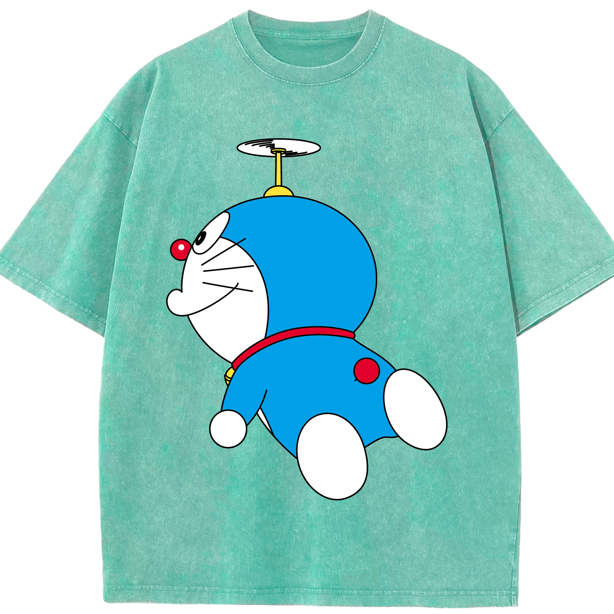 （画像用） ドラえもん Doraemon 綿100% ヴィンテージ風 半袖Tシャツ（フロントプリント）
